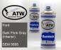Preview: Ford, Dark Flink Gray (Interior), SEM 5695: 400ml Sprühdose + 400ml Klarlack - Set, von ATW Autoteile West.